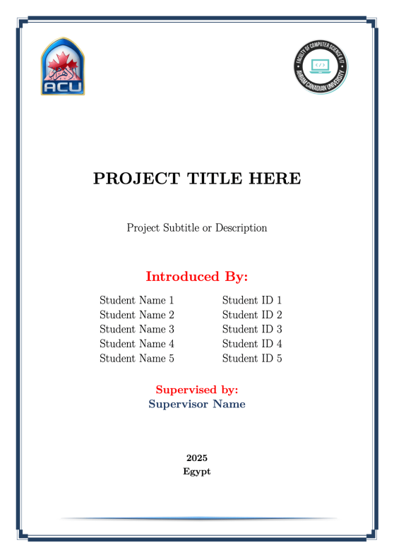 Graduation Project Documentation for ACU CS