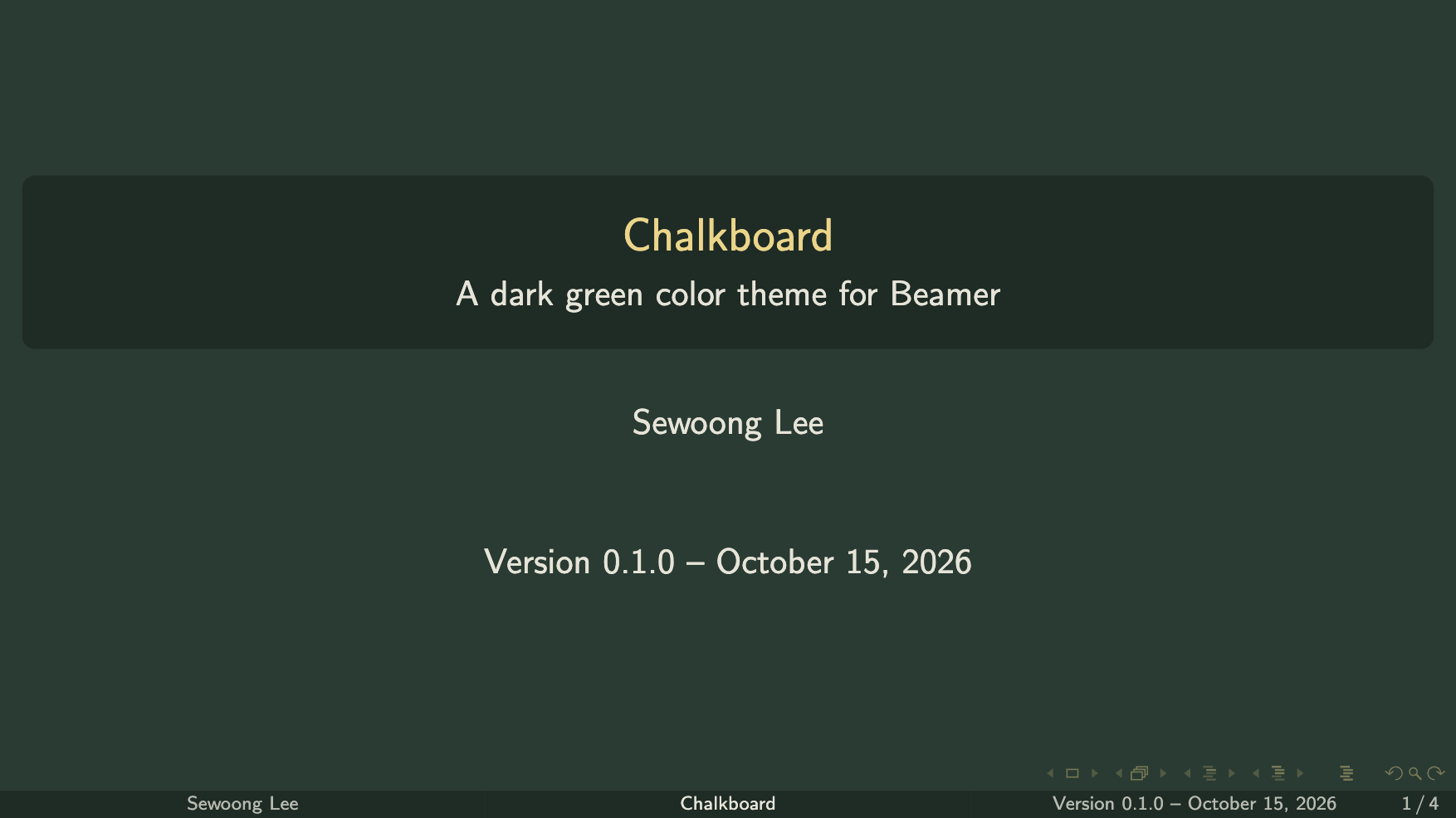 beamercolortheme - chalkboard