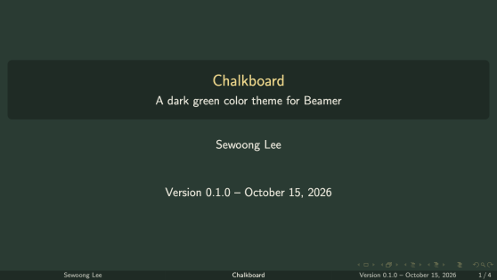 beamercolortheme - chalkboard