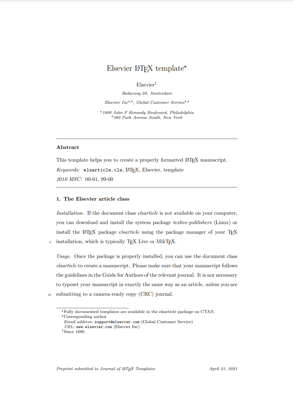 LaTeX Templates TeXPage