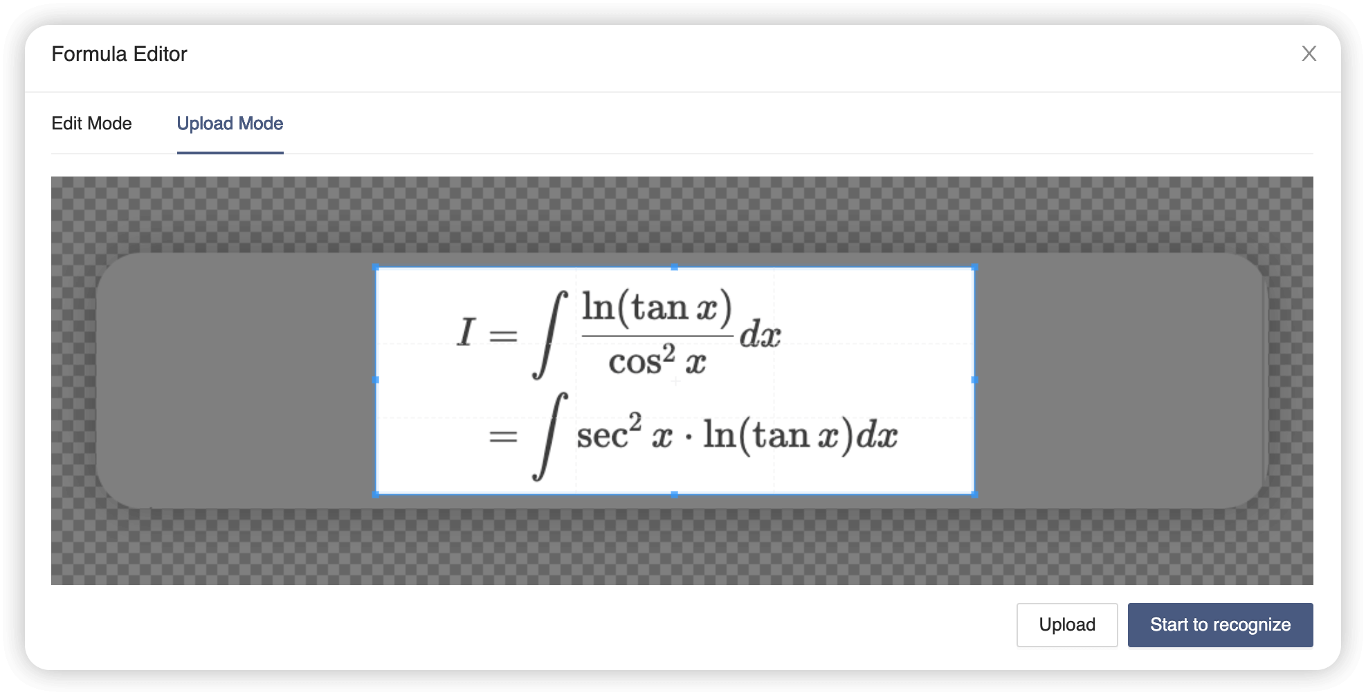 upload a formula image