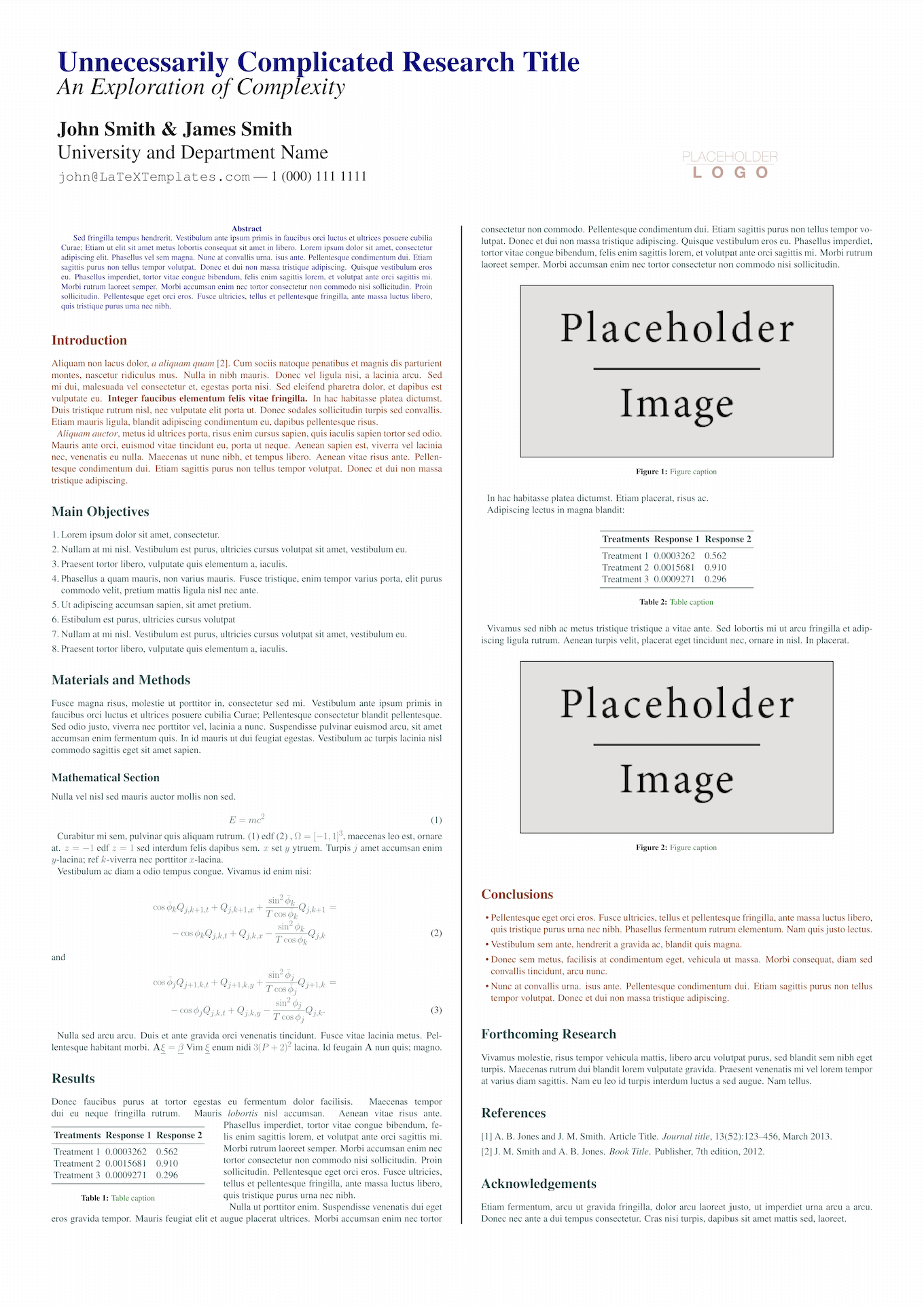 学术海报竖版模板